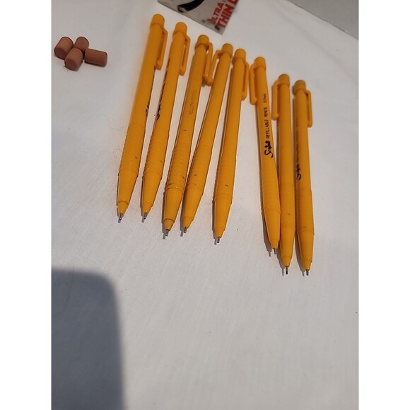 Scripto Refillable Pencil #2 Mechanical Pencils 0.7mm 8 Pencils  4 Erraser Box - Picture 4 of 16